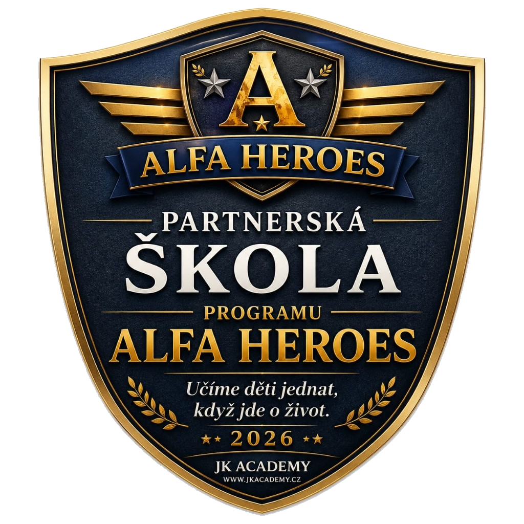Odznak Partnerská škola programu Alfa Heroes